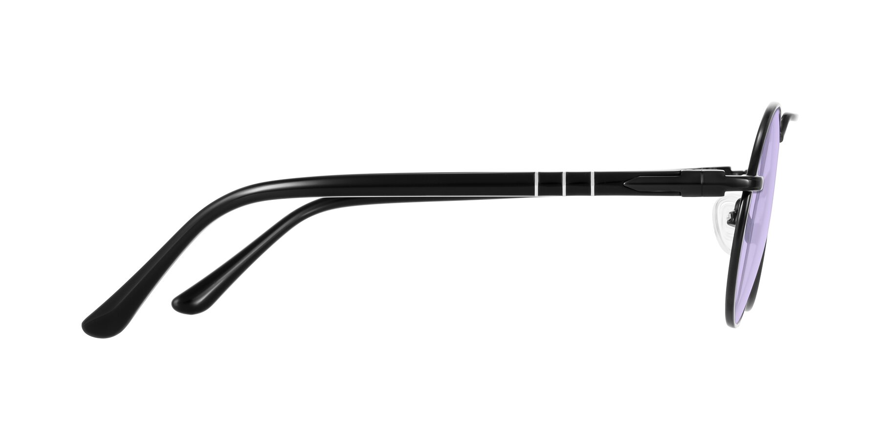 Side of Parrong in Black with Light Purple Tinted Lenses