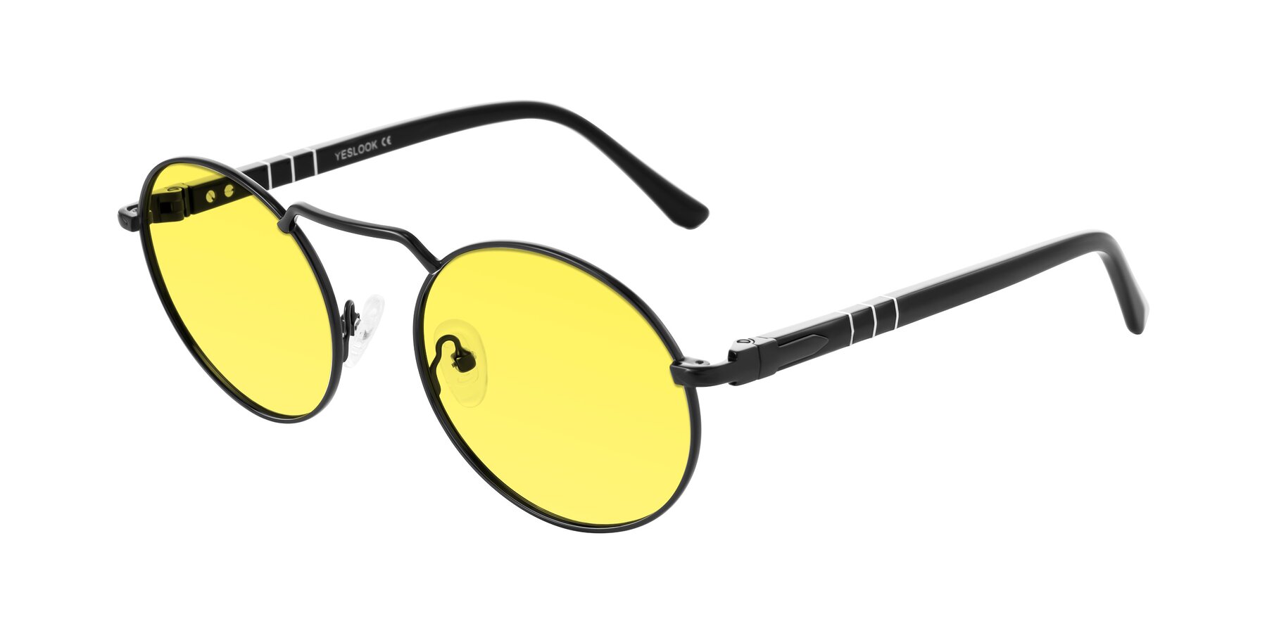Angle of Parrong in Black with Medium Yellow Tinted Lenses