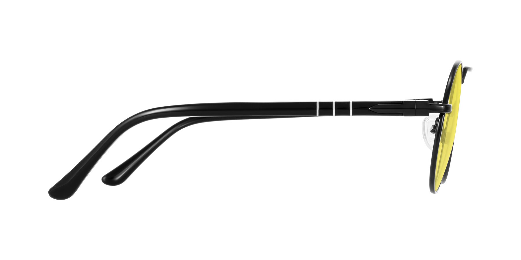 Side of Parrong in Black with Medium Yellow Tinted Lenses