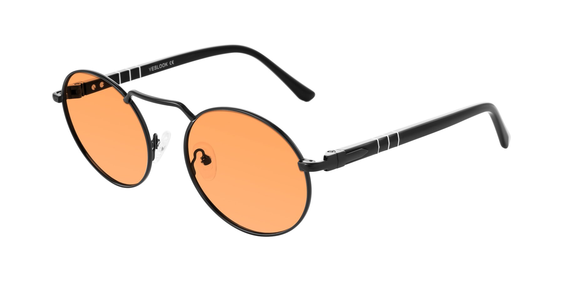 Angle of Parrong in Black with Medium Orange Tinted Lenses