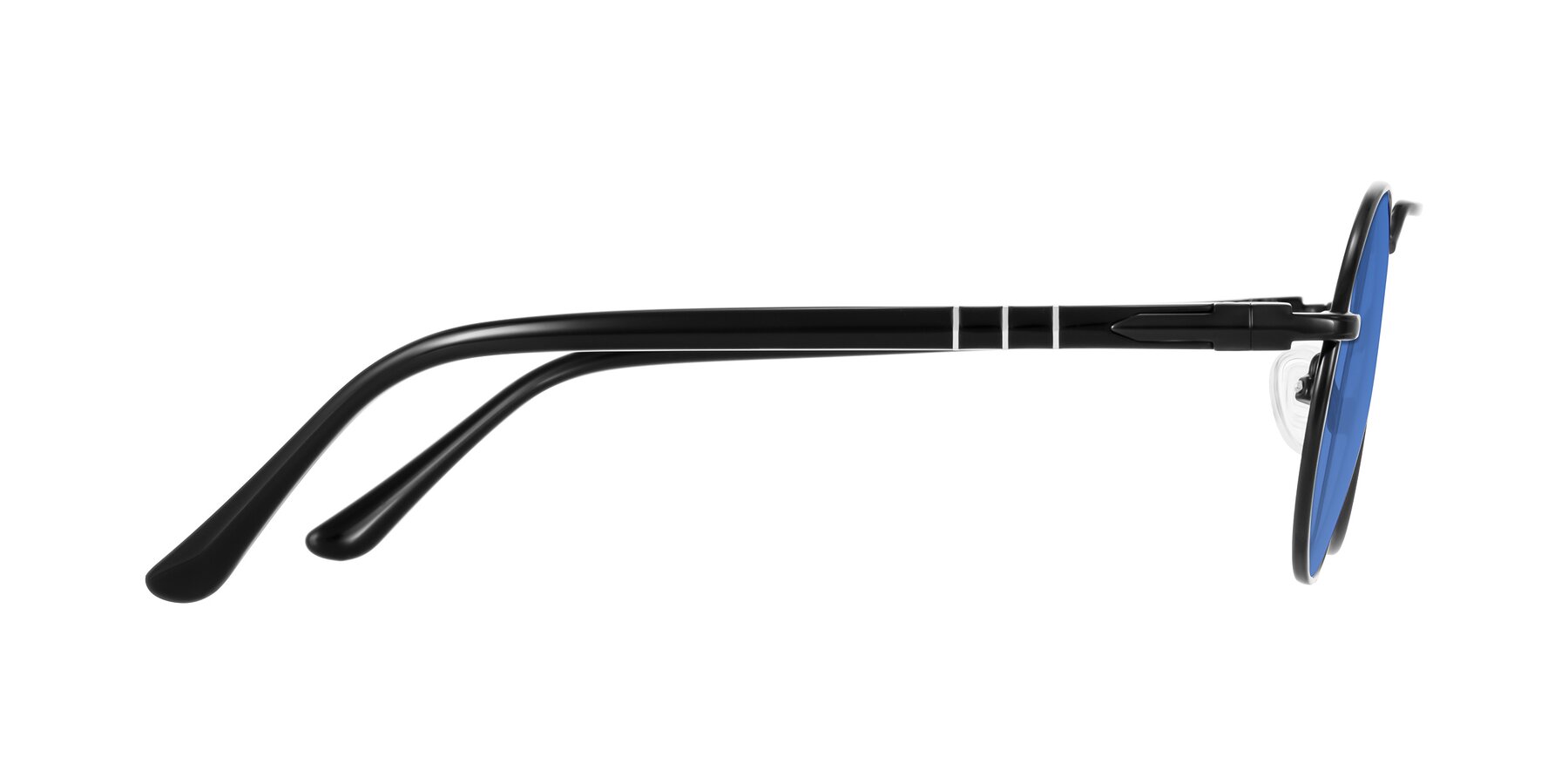 Side of Parrong in Black with Blue Tinted Lenses