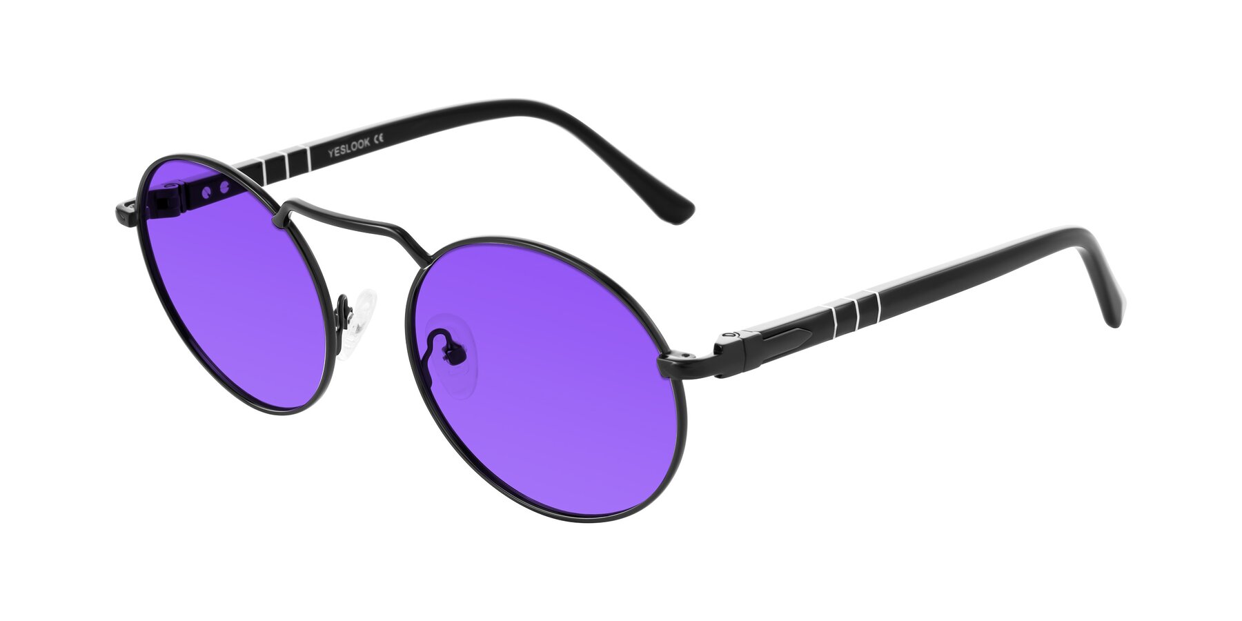 Angle of Parrong in Black with Purple Tinted Lenses