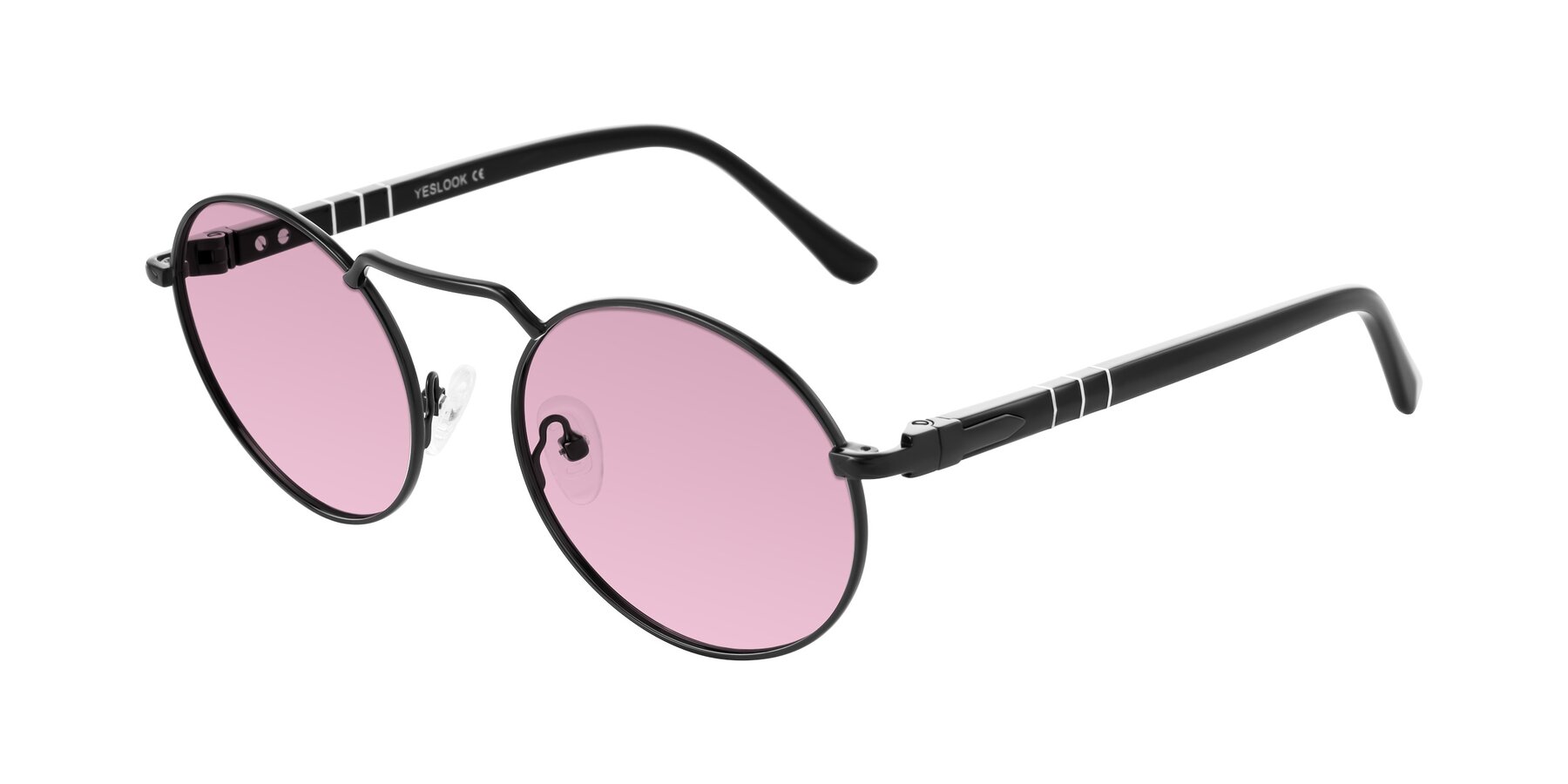 Angle of Parrong in Black with Light Wine Tinted Lenses