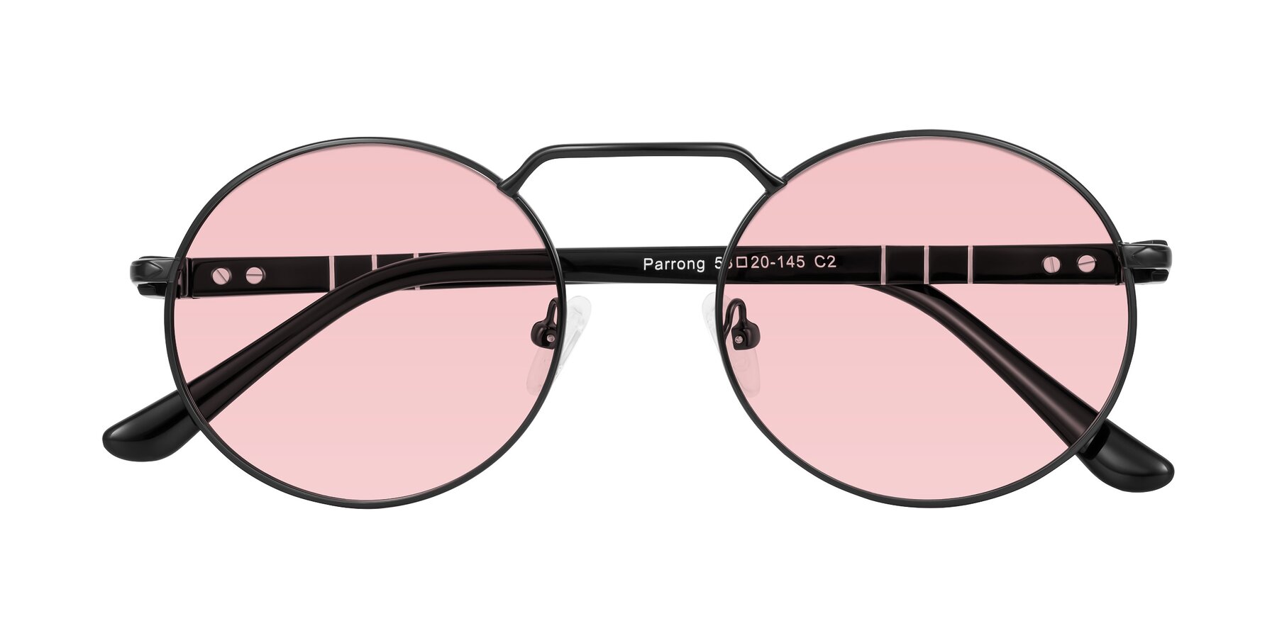 Folded Front of Parrong in Black with Light Garnet Tinted Lenses