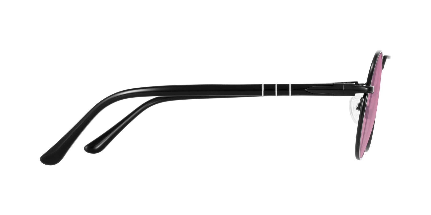 Side of Parrong in Black with Medium Wine Tinted Lenses