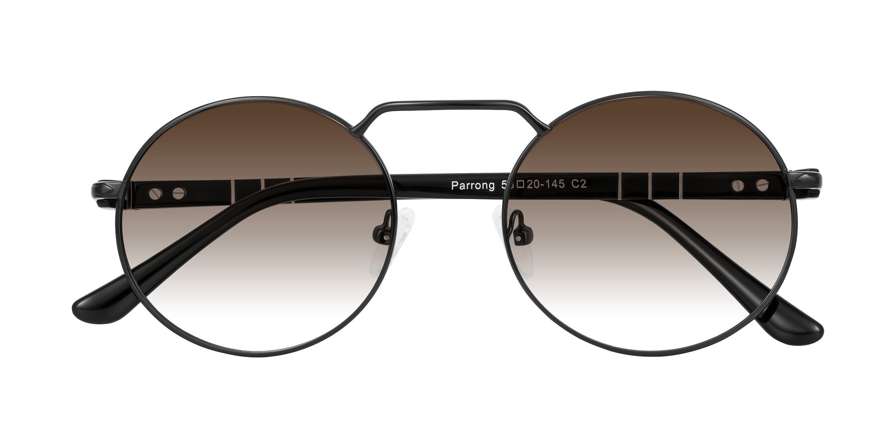Folded Front of Parrong in Black with Brown Gradient Lenses