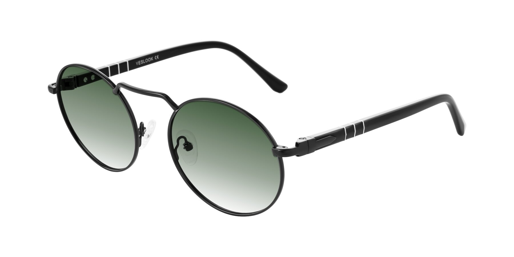 Angle of Parrong in Black with Green Gradient Lenses