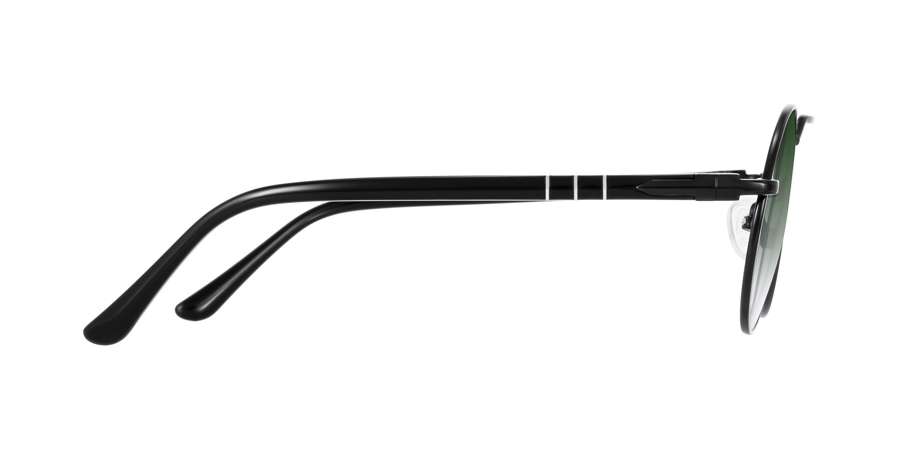 Side of Parrong in Black with Green Gradient Lenses