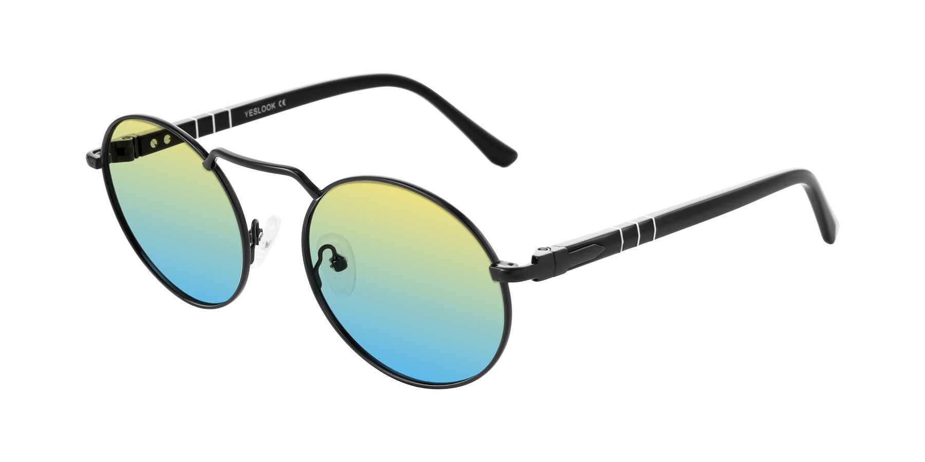 Angle of Parrong in Black with Yellow / Blue Gradient Lenses