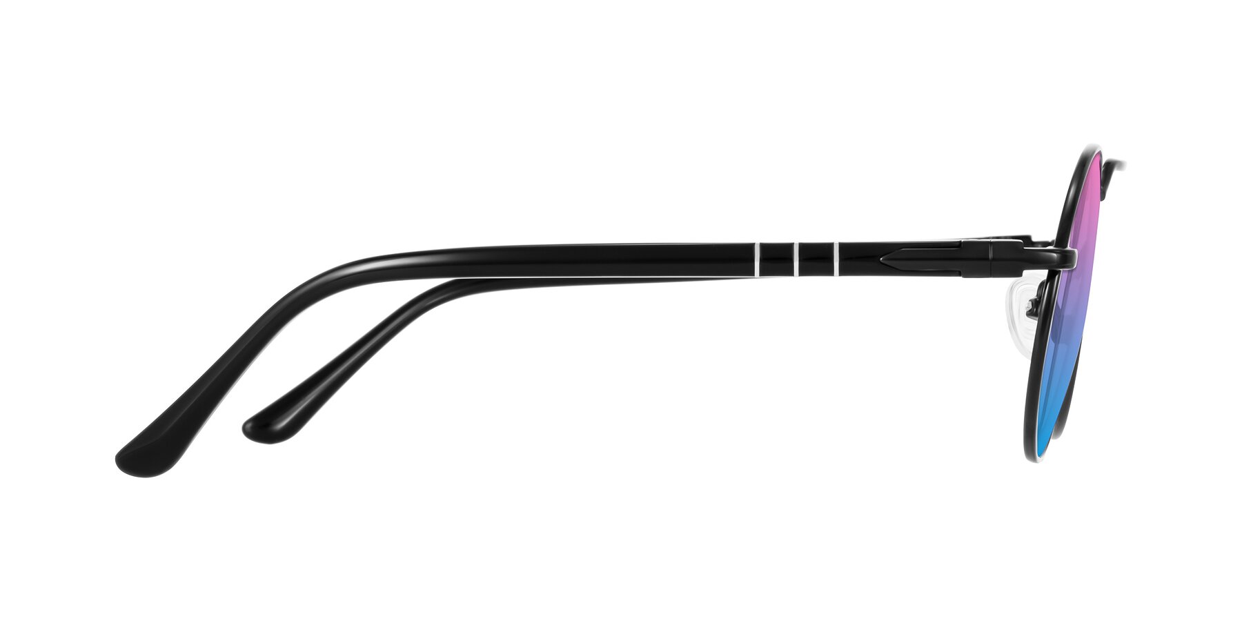 Side of Parrong in Black with Pink / Blue Gradient Lenses