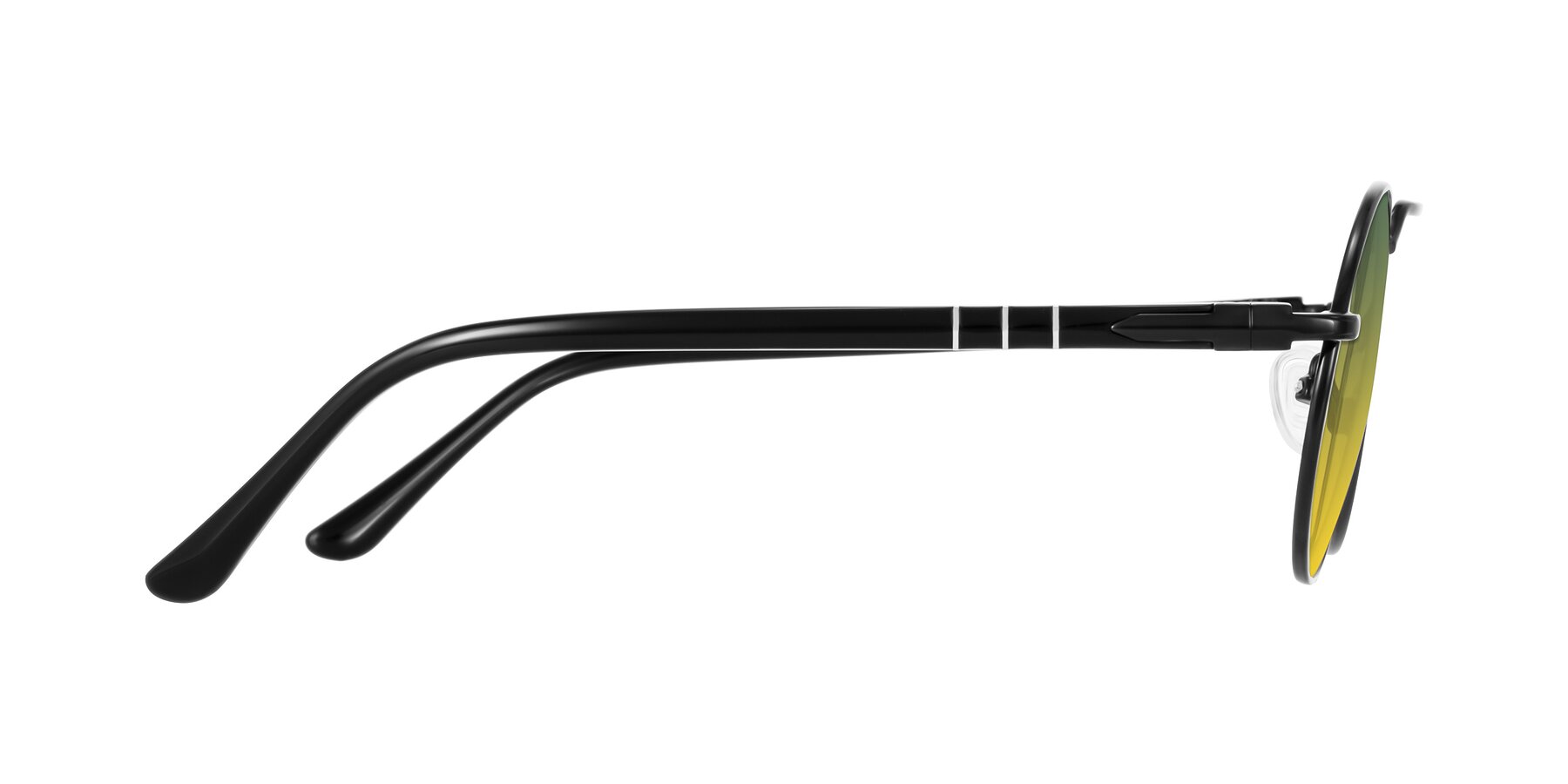 Side of Parrong in Black with Green / Yellow Gradient Lenses