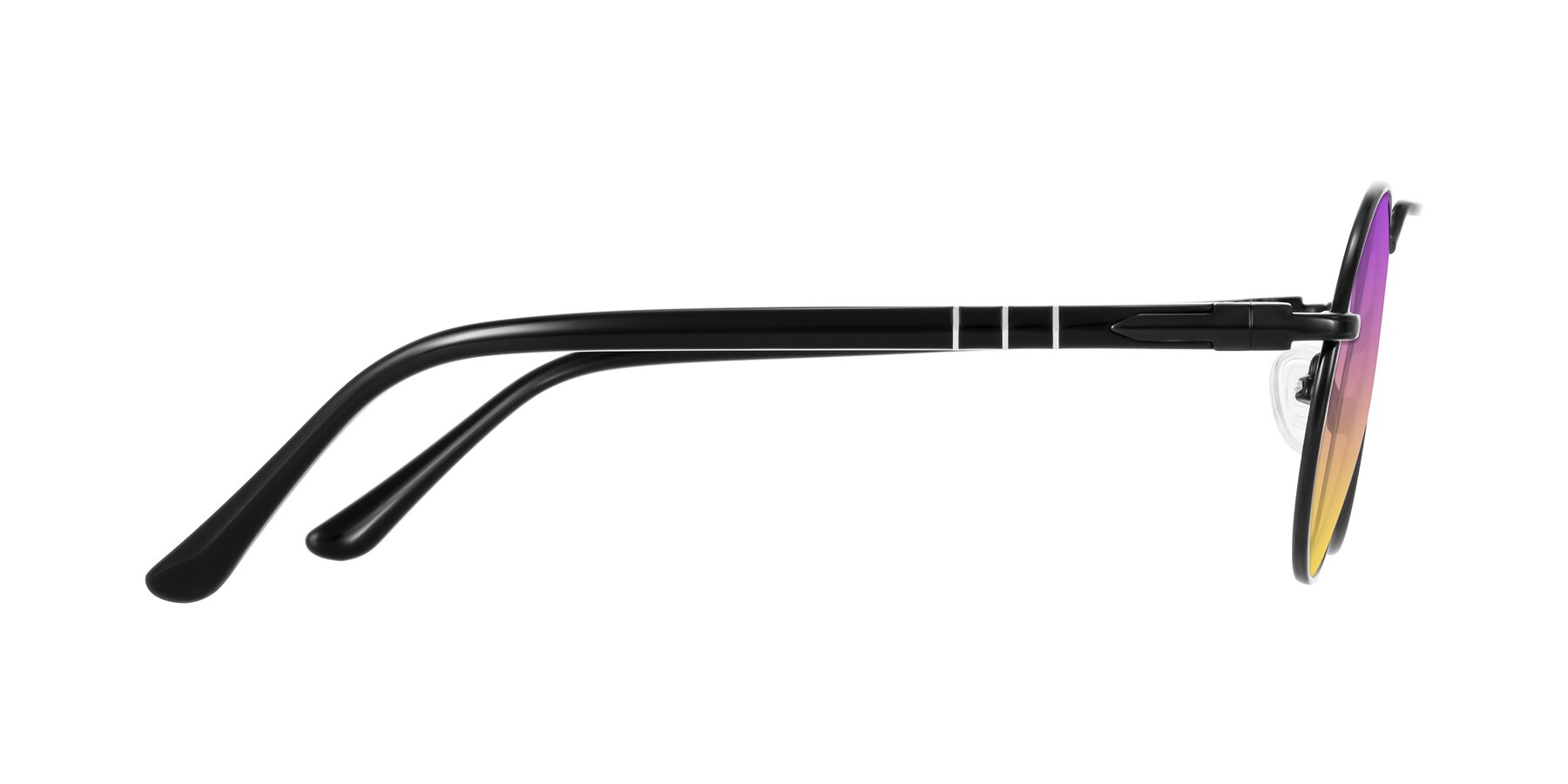 Side of Parrong in Black with Purple / Yellow Gradient Lenses