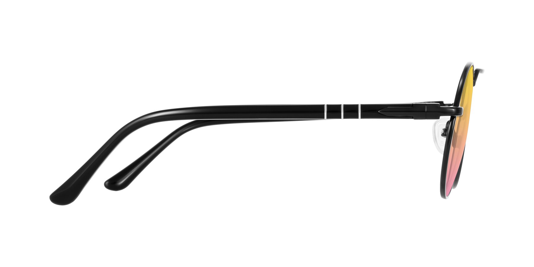 Side of Parrong in Black with Yellow / Pink Gradient Lenses