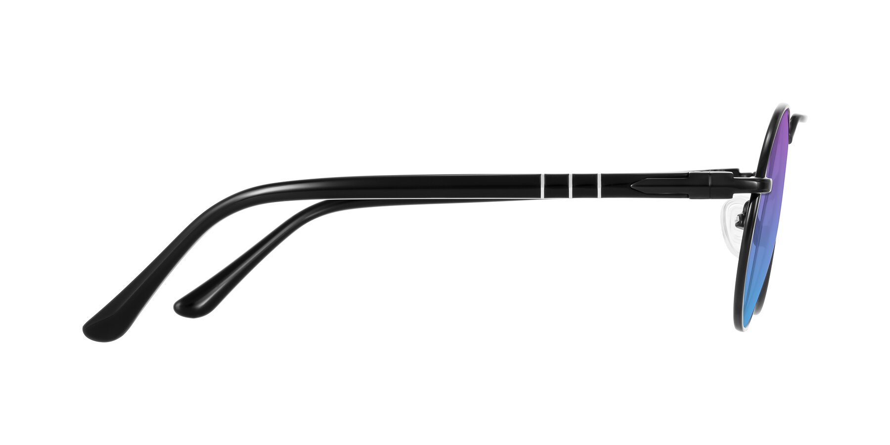 Side of Parrong in Black with Purple / Blue Gradient Lenses