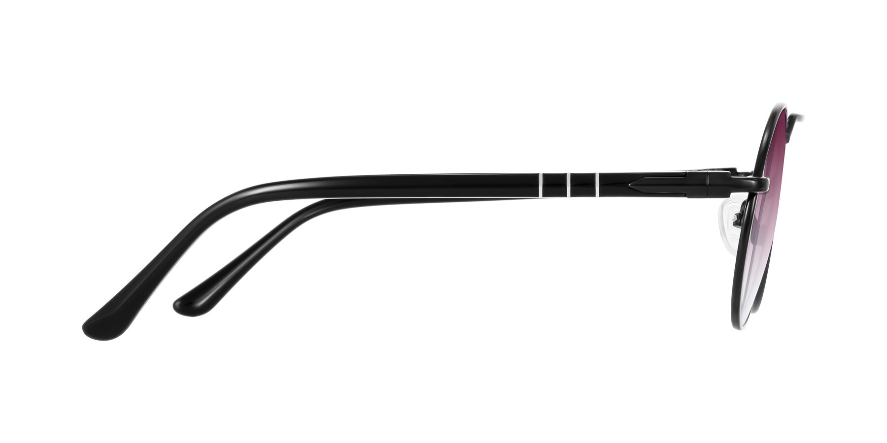 Side of Parrong in Black with Wine Gradient Lenses