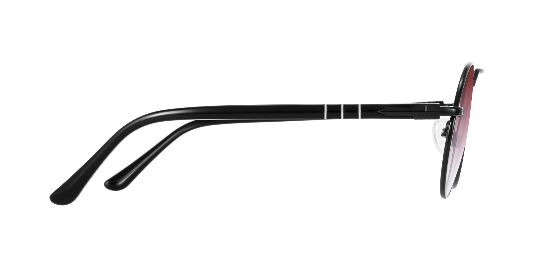 Side of Parrong in Black with Garnet Gradient Lenses