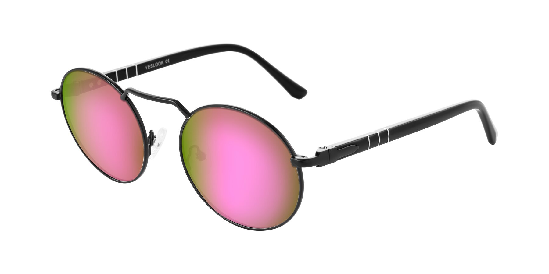 Angle of Parrong in Black with Pink Mirrored Lenses