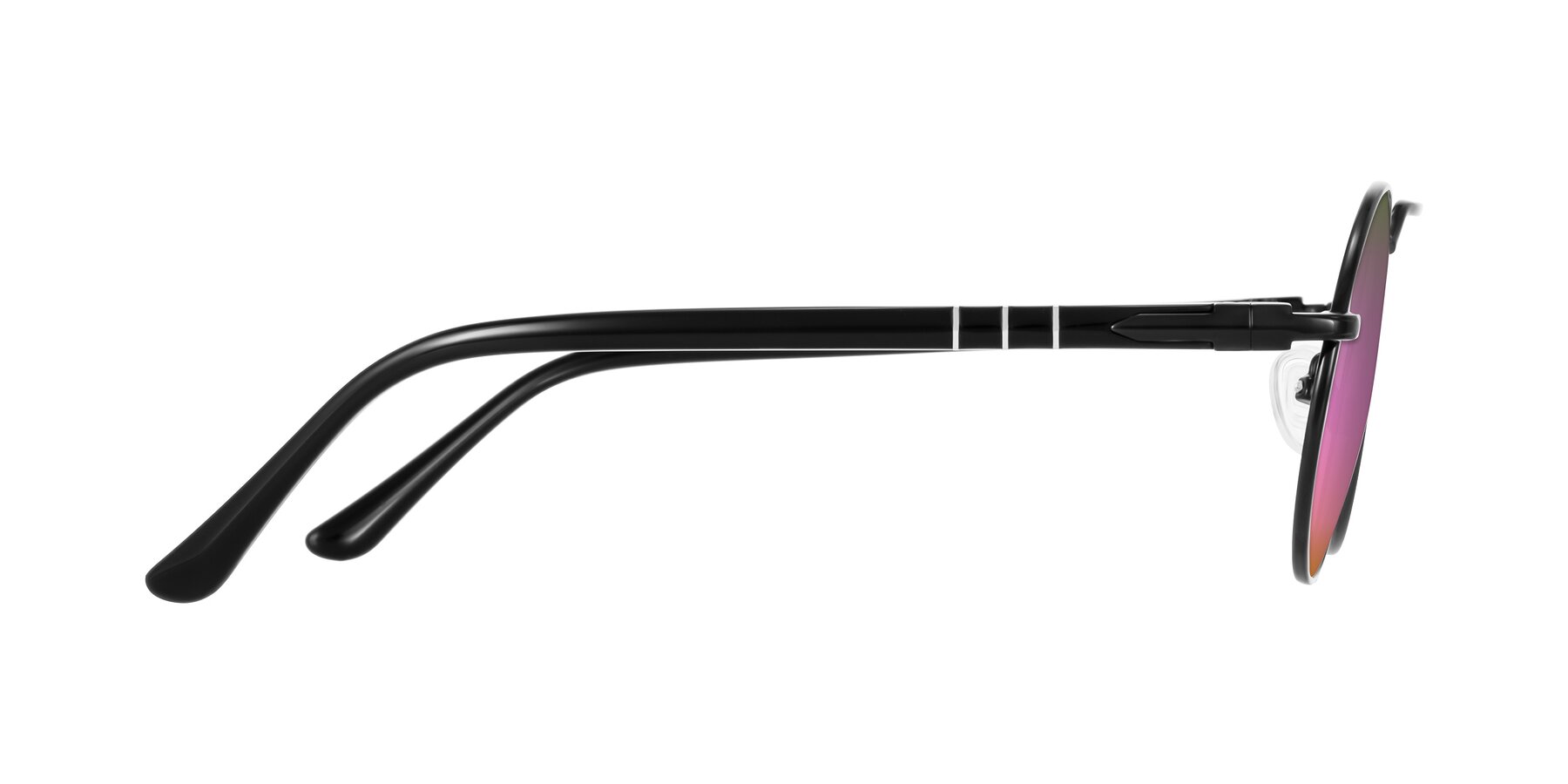 Side of Parrong in Black with Pink Mirrored Lenses