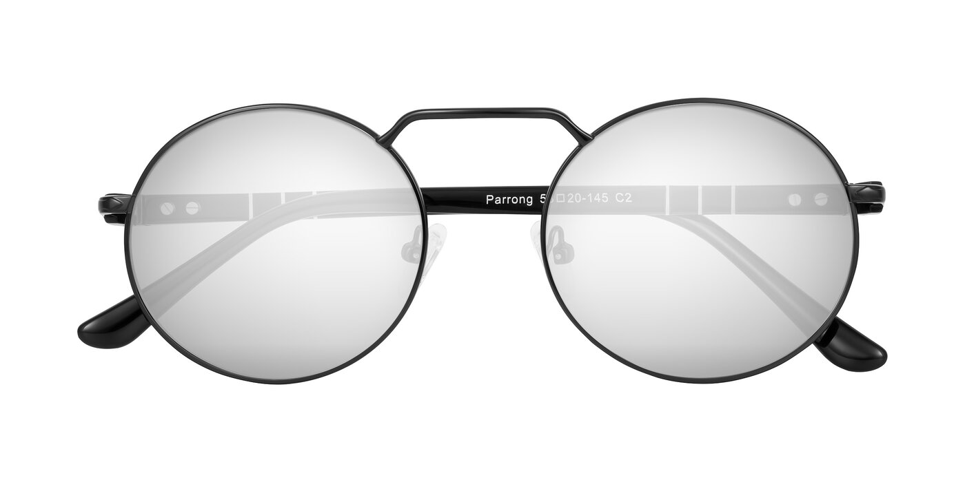 Parrong - Black Flash Mirrored Sunglasses