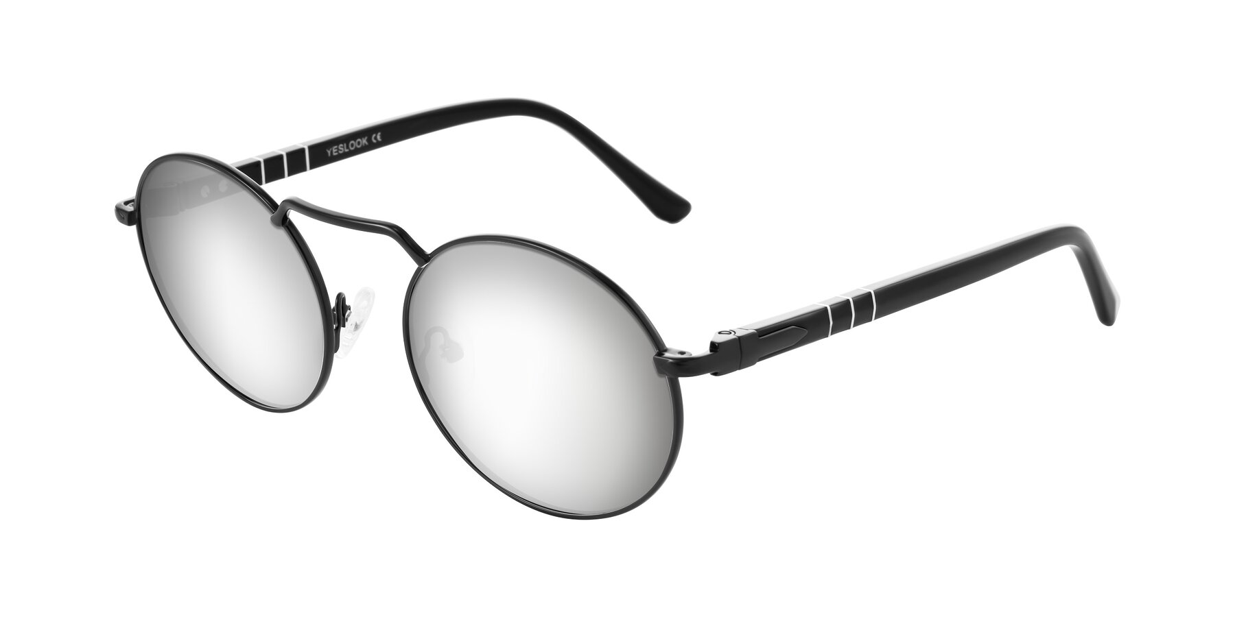 Angle of Parrong in Black with Silver Mirrored Lenses
