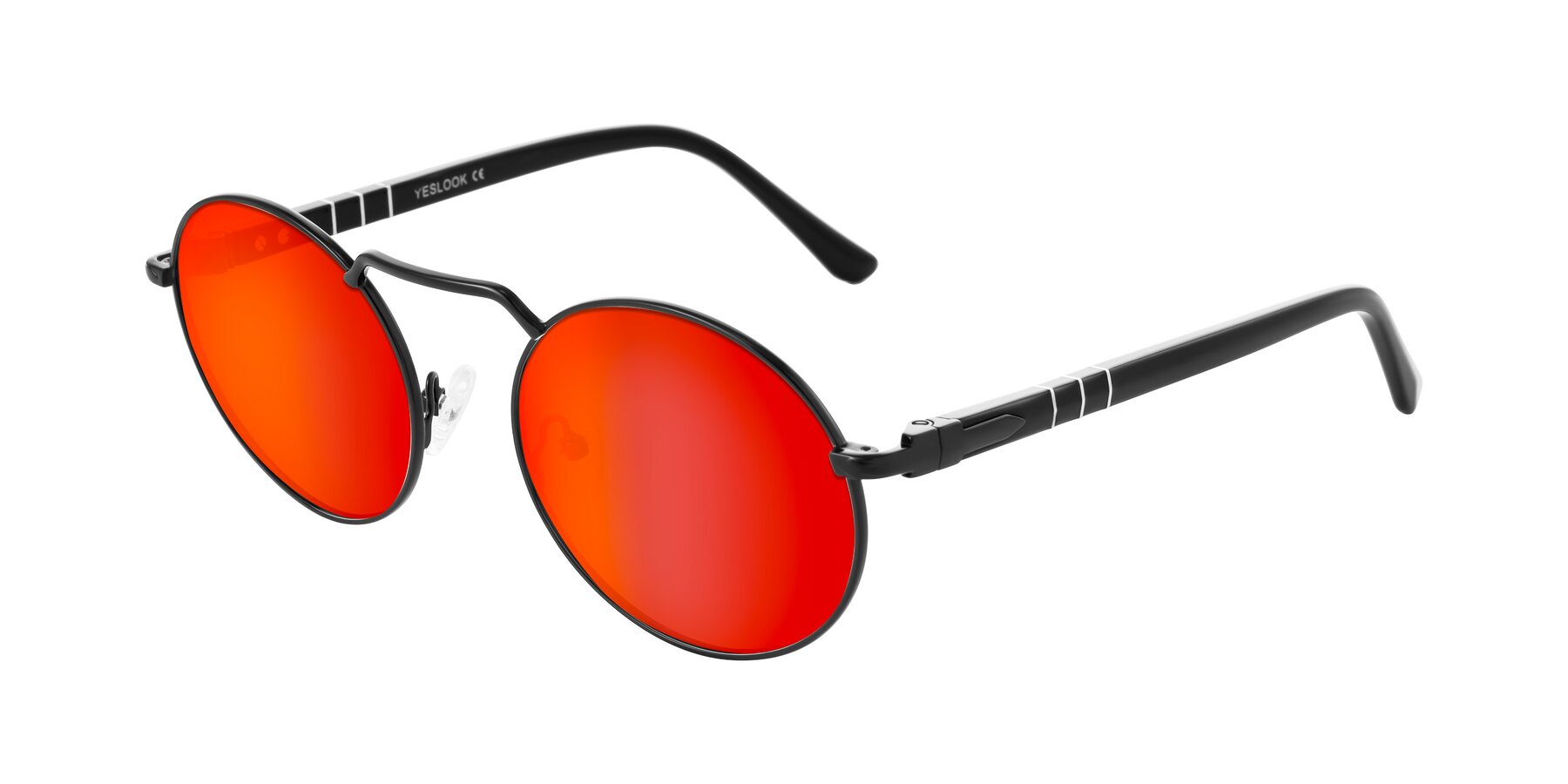 Angle of Parrong in Black with Red Gold Mirrored Lenses
