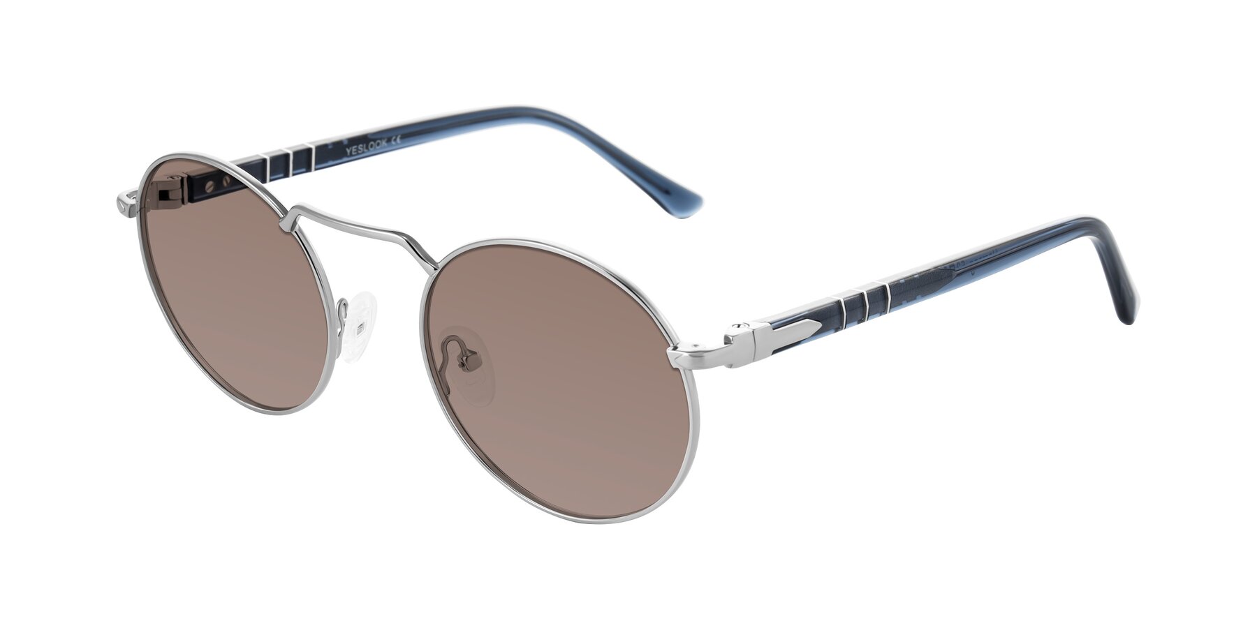 Angle of Parrong in Silver with Medium Brown Tinted Lenses