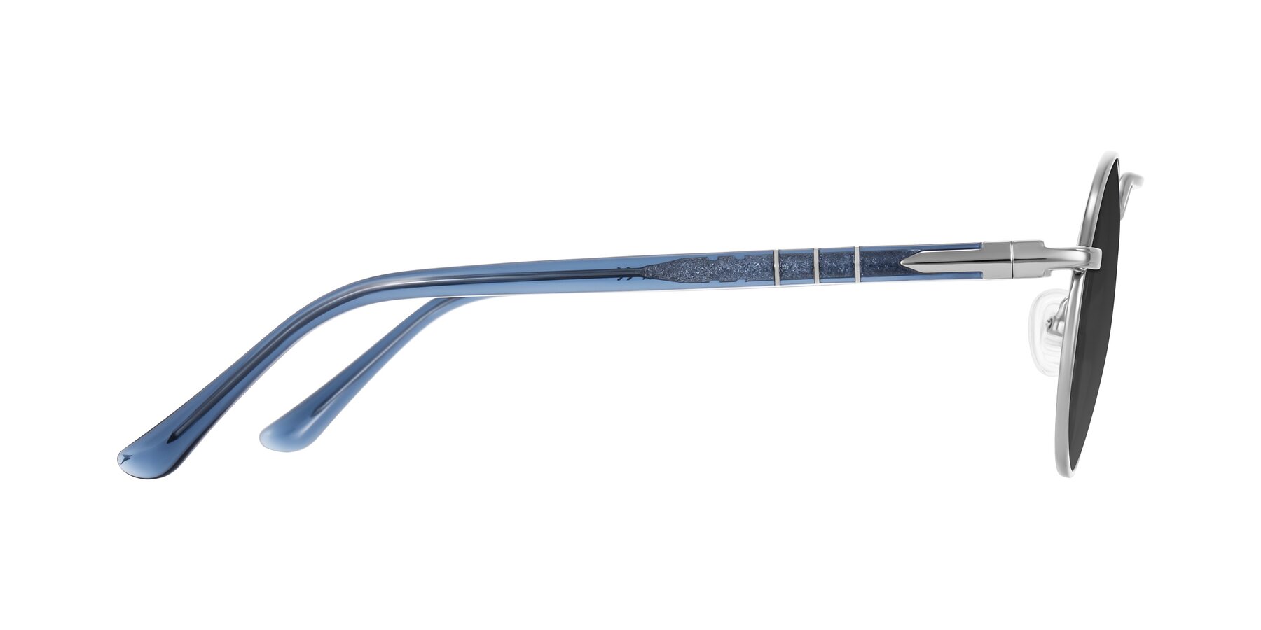 Side of Parrong in Silver with Gray Tinted Lenses