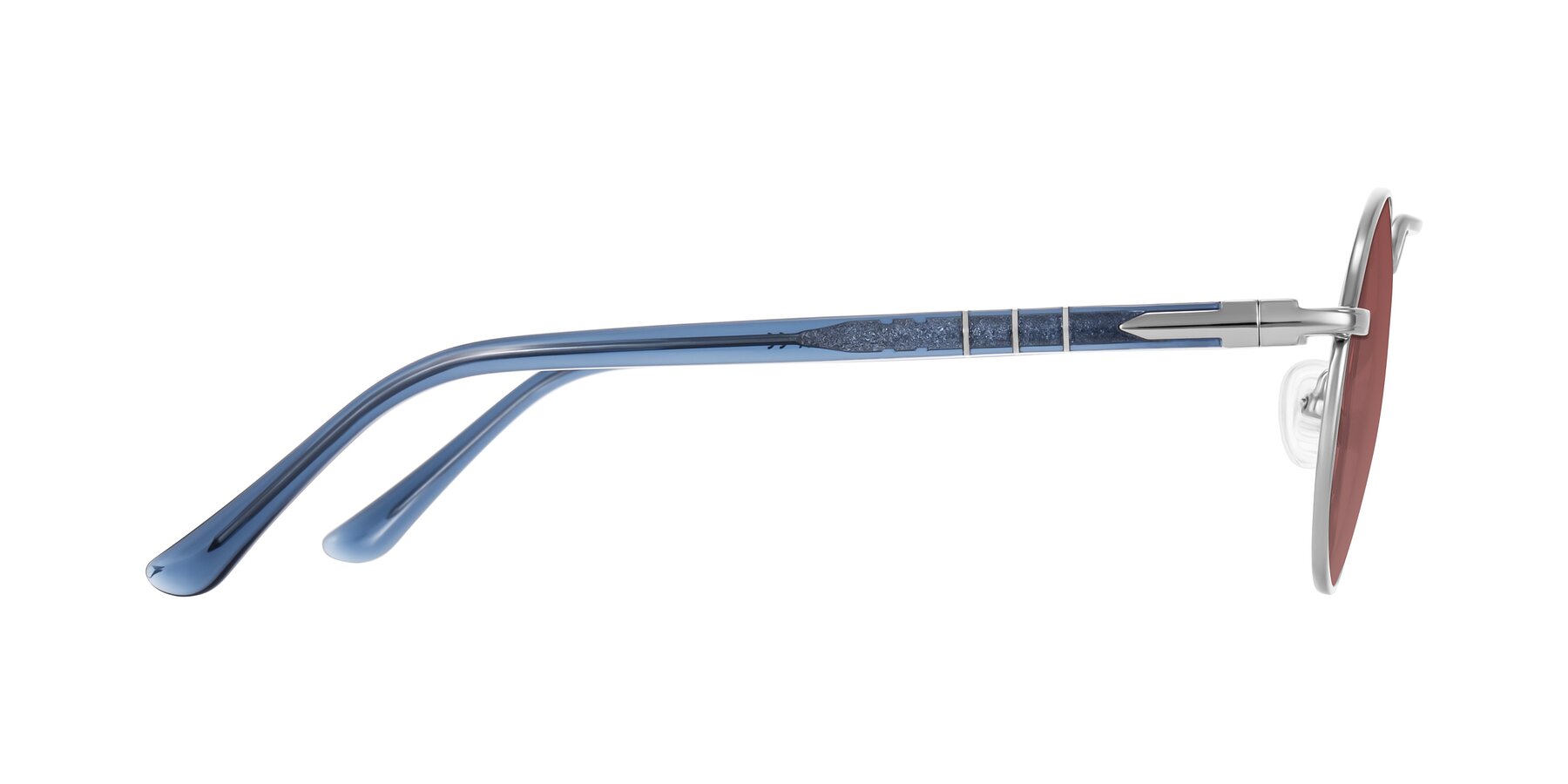 Side of Parrong in Silver with Garnet Tinted Lenses