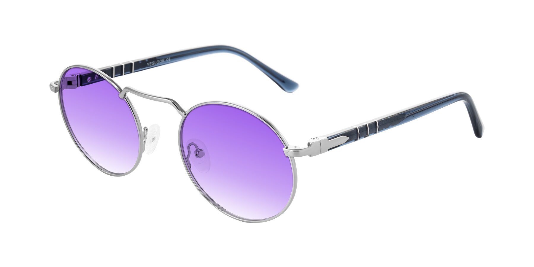 Angle of Parrong in Silver with Purple Gradient Lenses