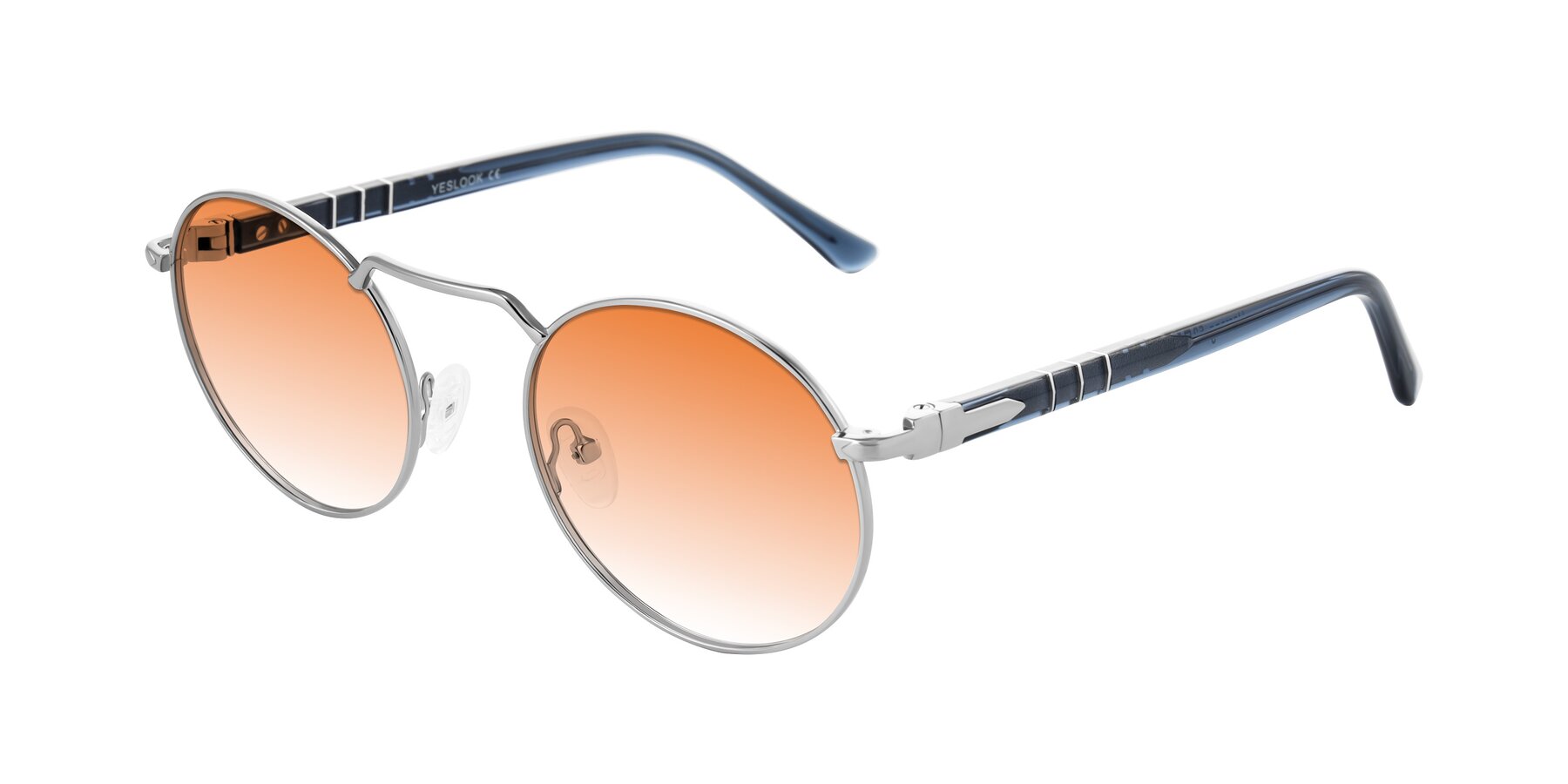 Angle of Parrong in Silver with Orange Gradient Lenses