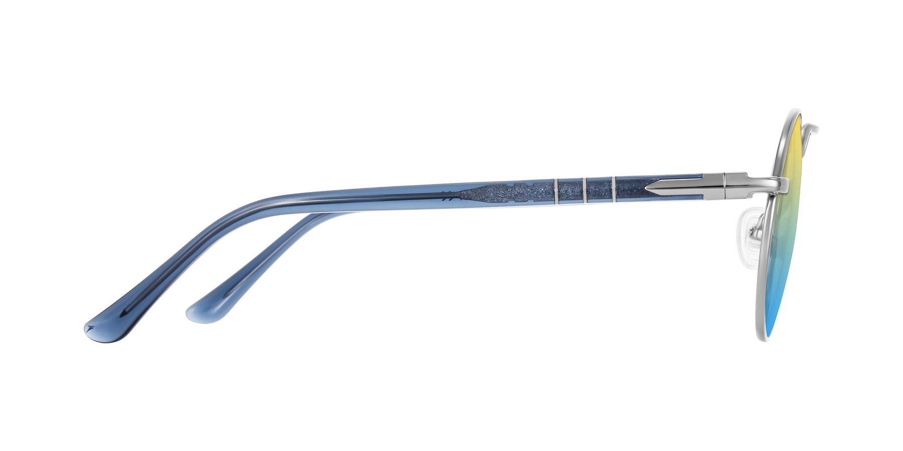 Side of Parrong in Silver with Yellow / Blue Gradient Lenses