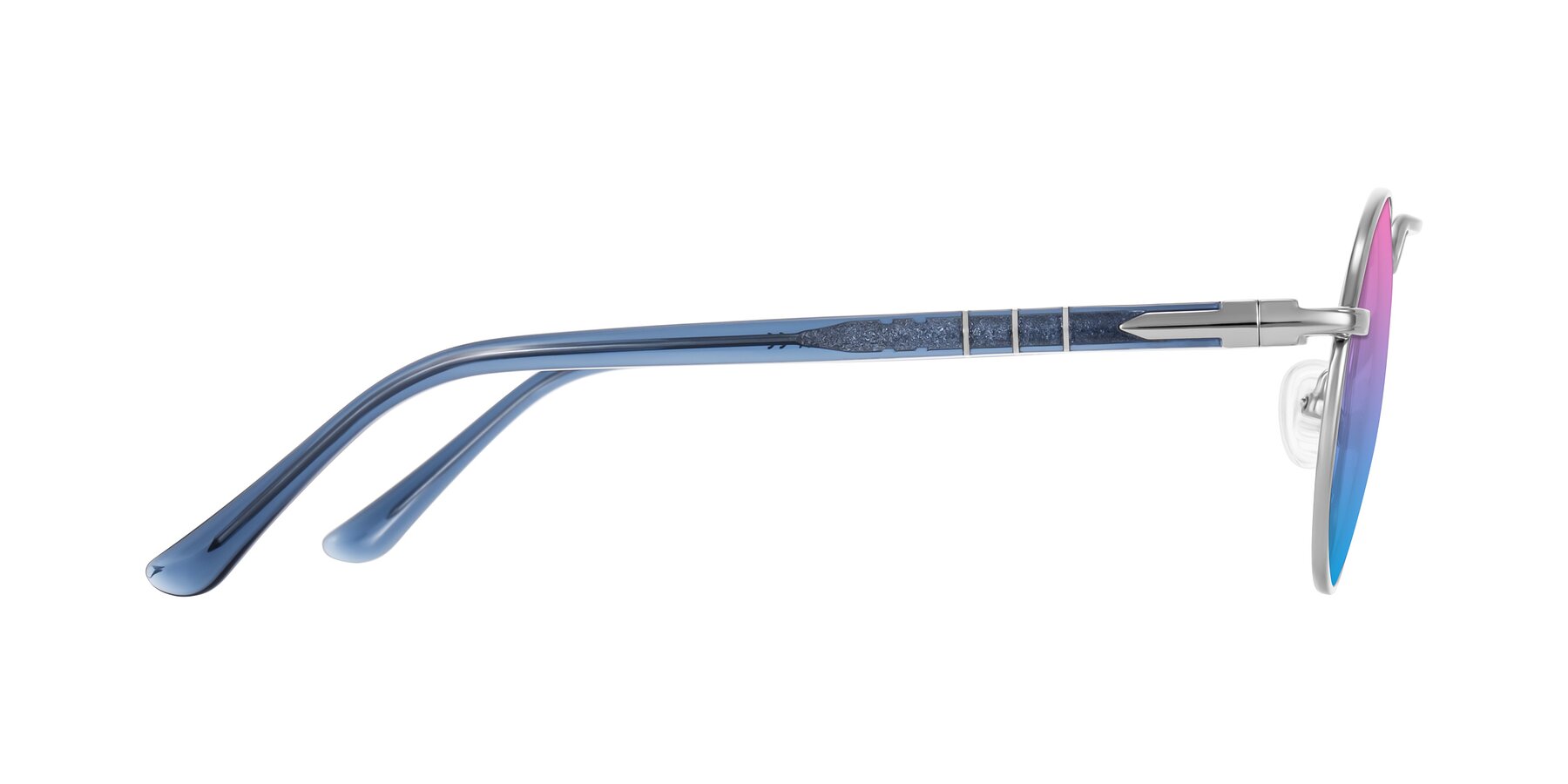 Side of Parrong in Silver with Pink / Blue Gradient Lenses