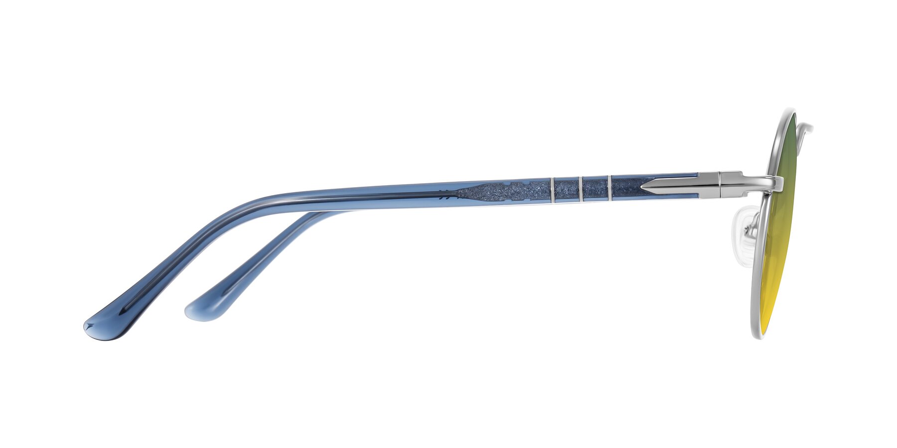 Side of Parrong in Silver with Green / Yellow Gradient Lenses