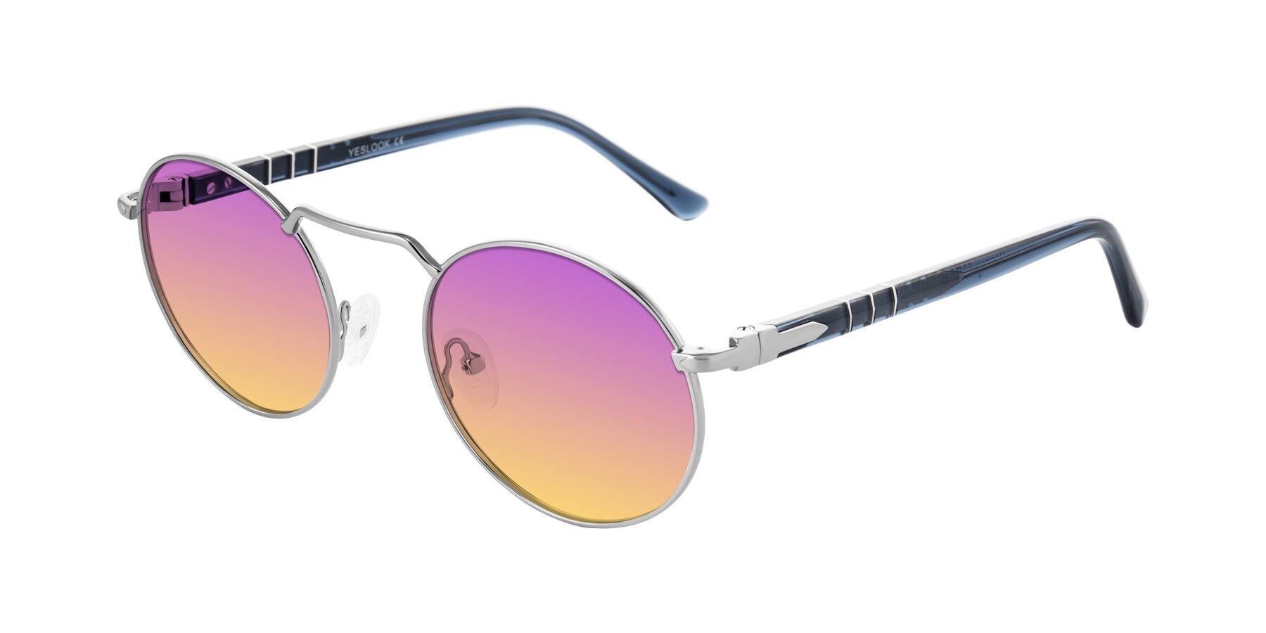 Angle of Parrong in Silver with Purple / Yellow Gradient Lenses