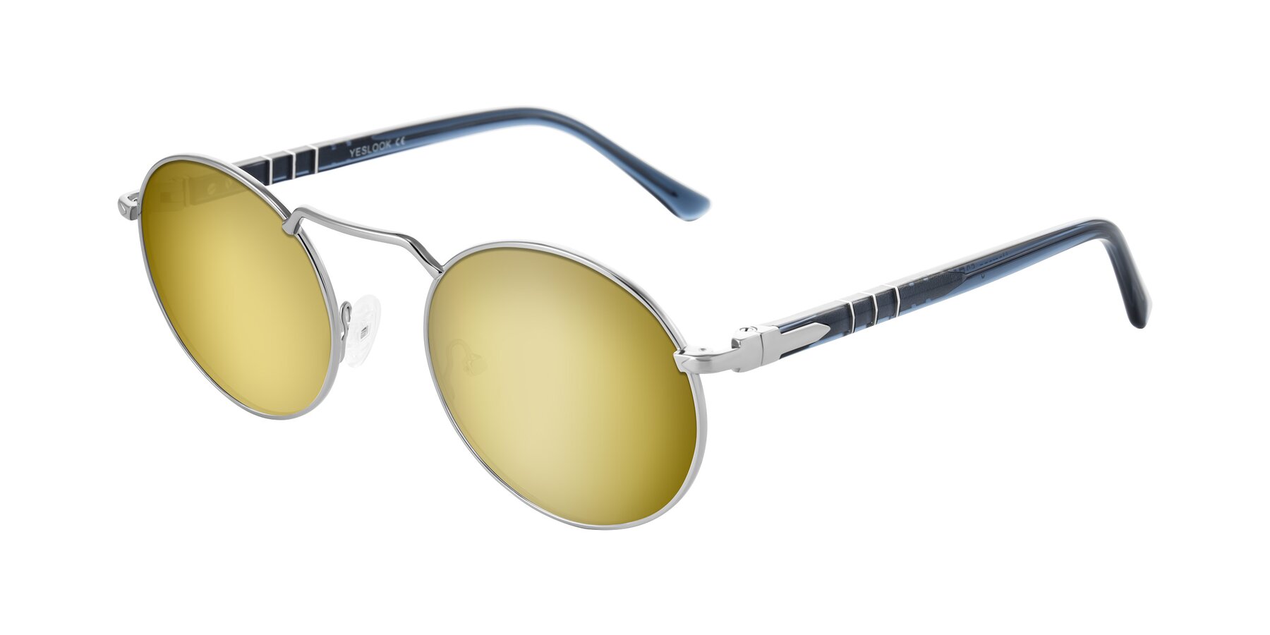 Angle of Parrong in Silver with Gold Mirrored Lenses
