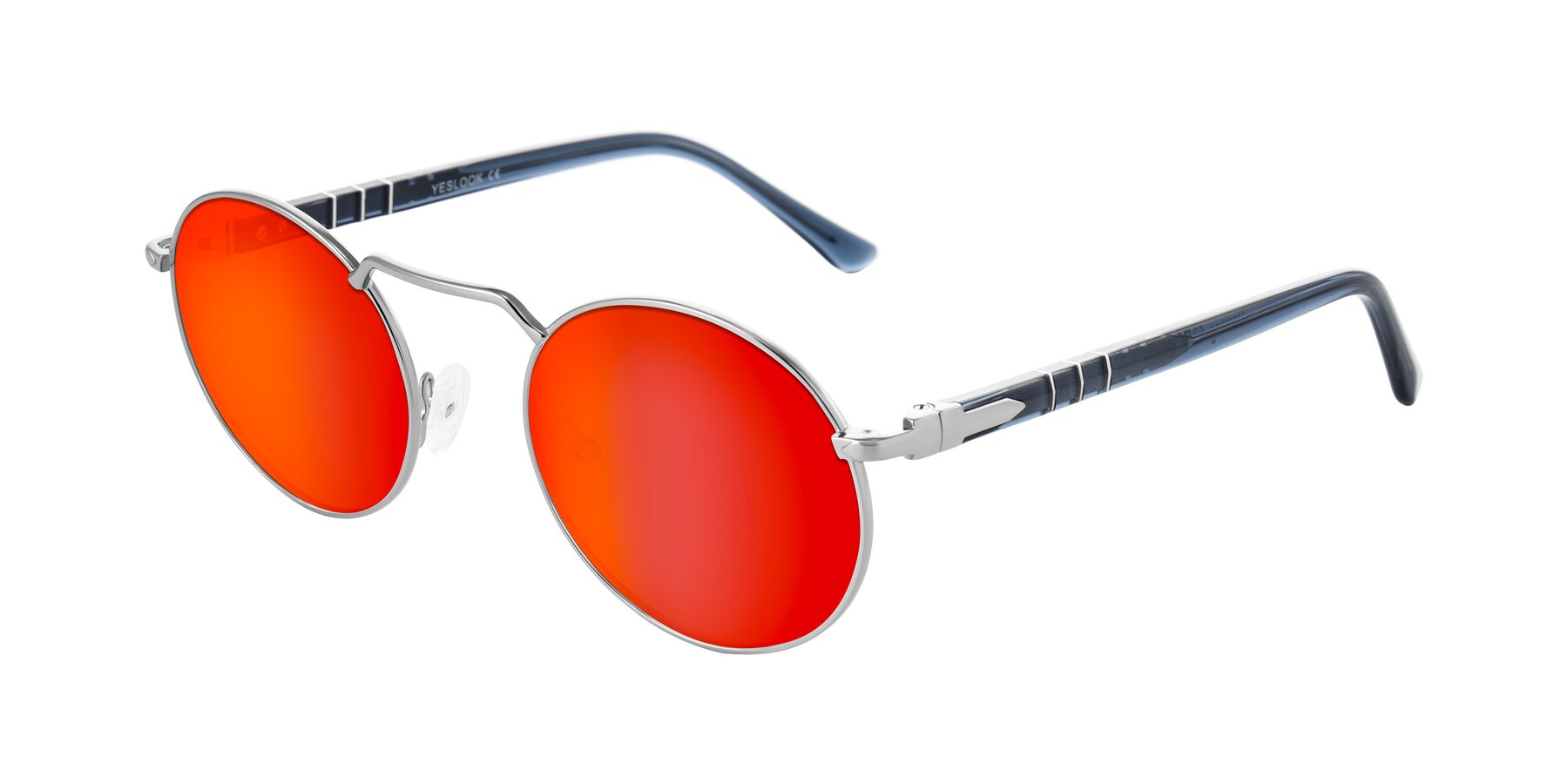 Angle of Parrong in Silver with Red Gold Mirrored Lenses