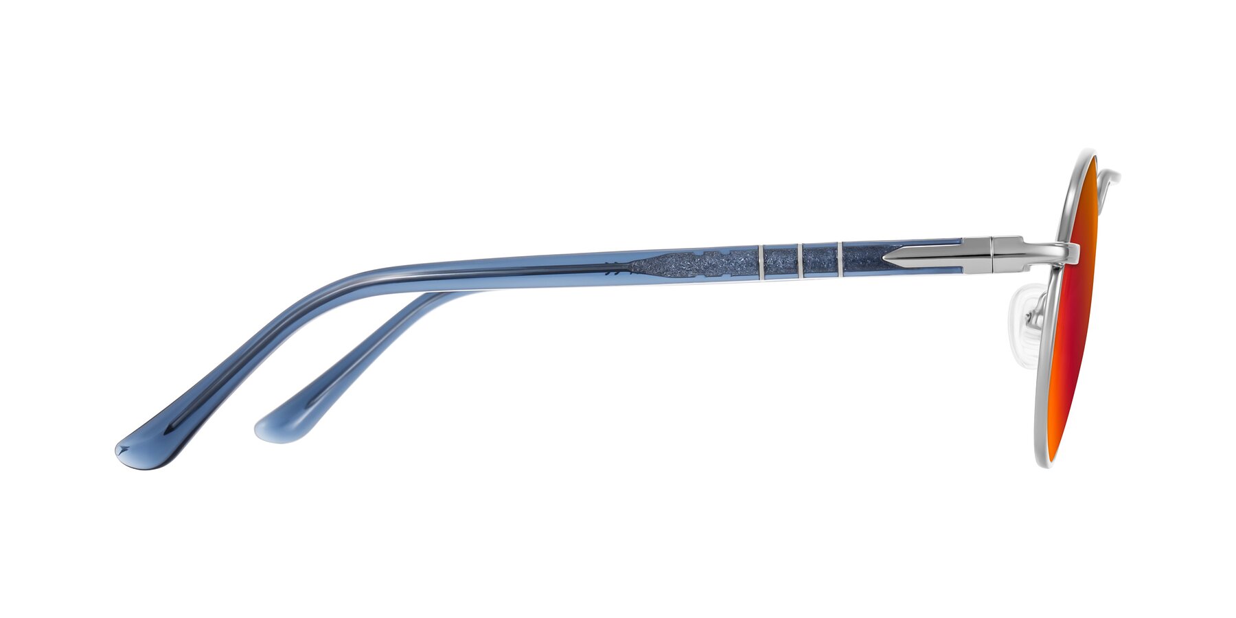 Side of Parrong in Silver with Red Gold Mirrored Lenses
