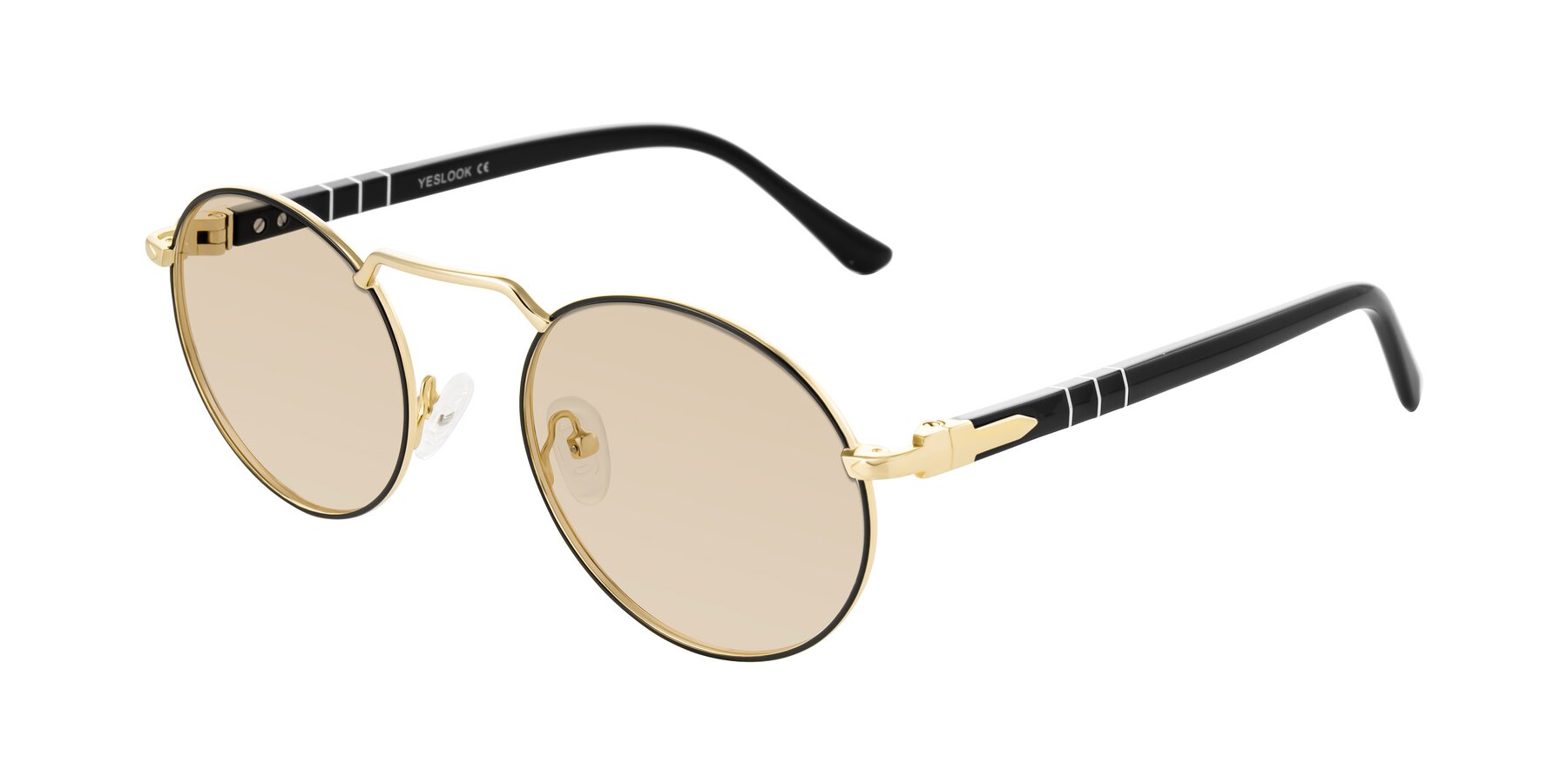 Angle of Parrong in Black/Gold with Light Brown Tinted Lenses