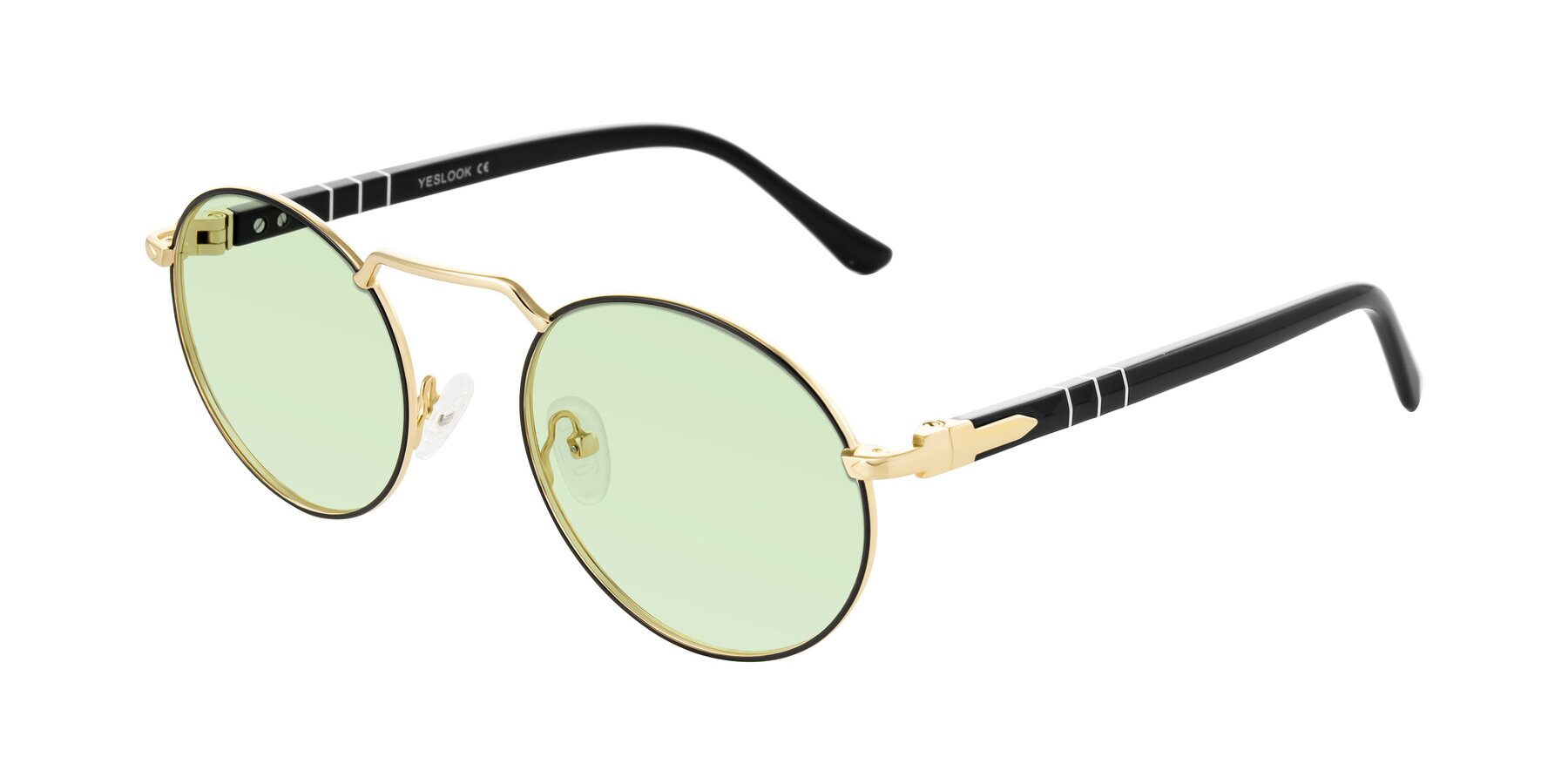 Angle of Parrong in Black/Gold with Light Green Tinted Lenses
