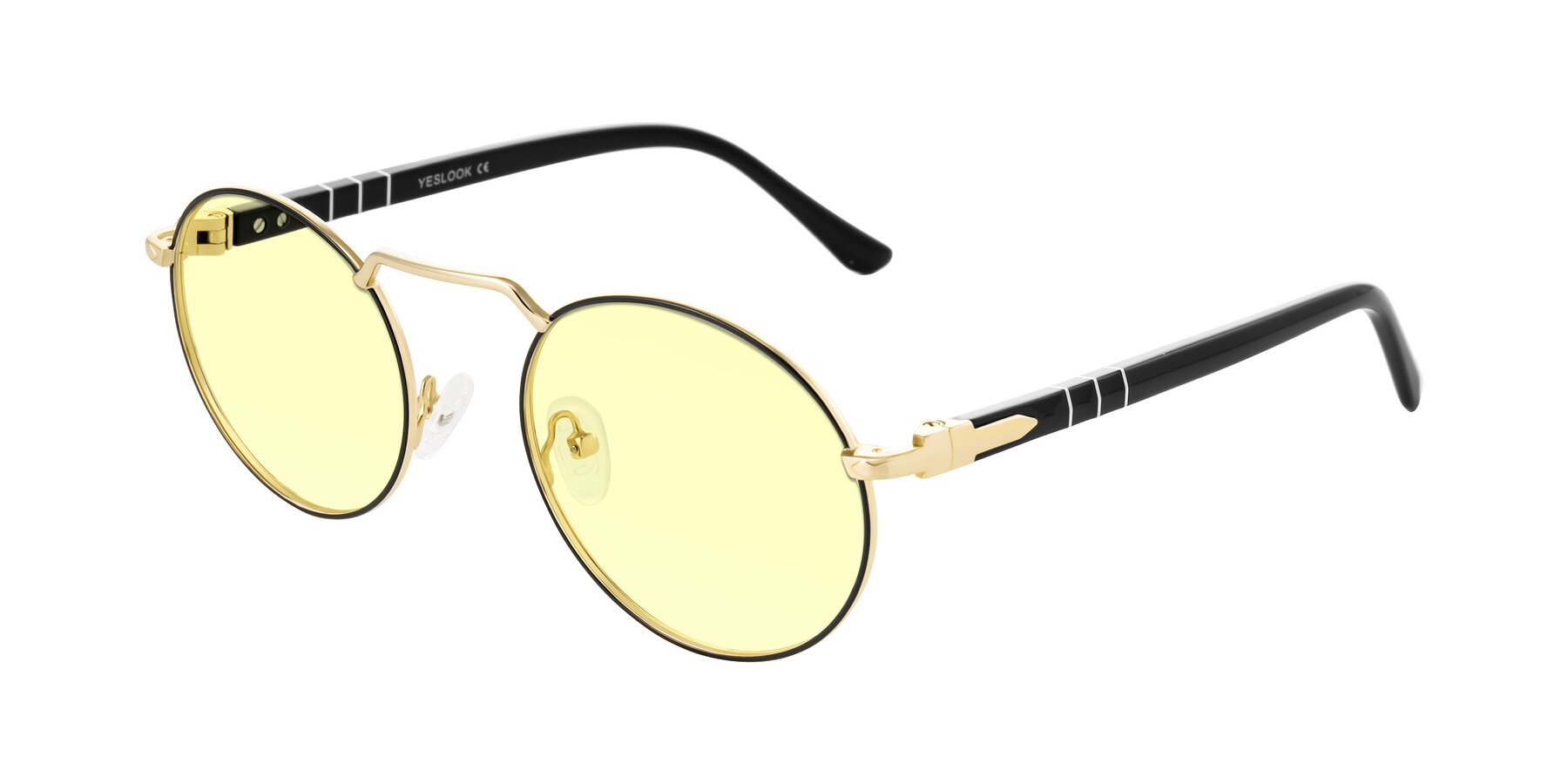 Angle of Parrong in Black/Gold with Light Yellow Tinted Lenses