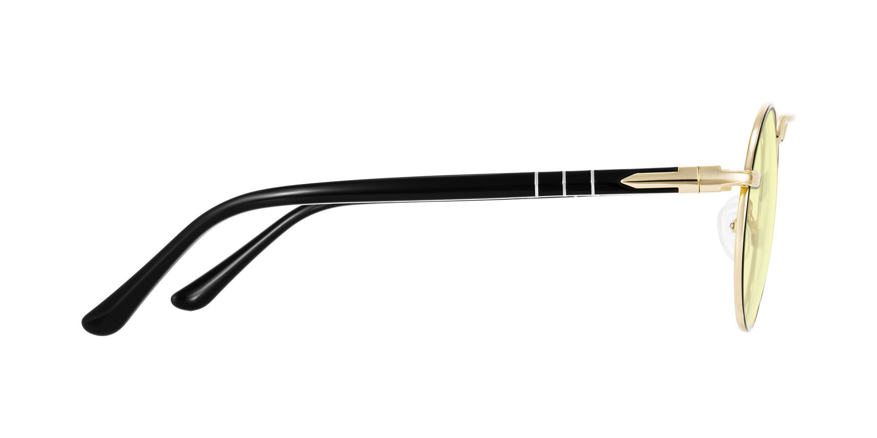 Side of Parrong in Black/Gold with Light Yellow Tinted Lenses