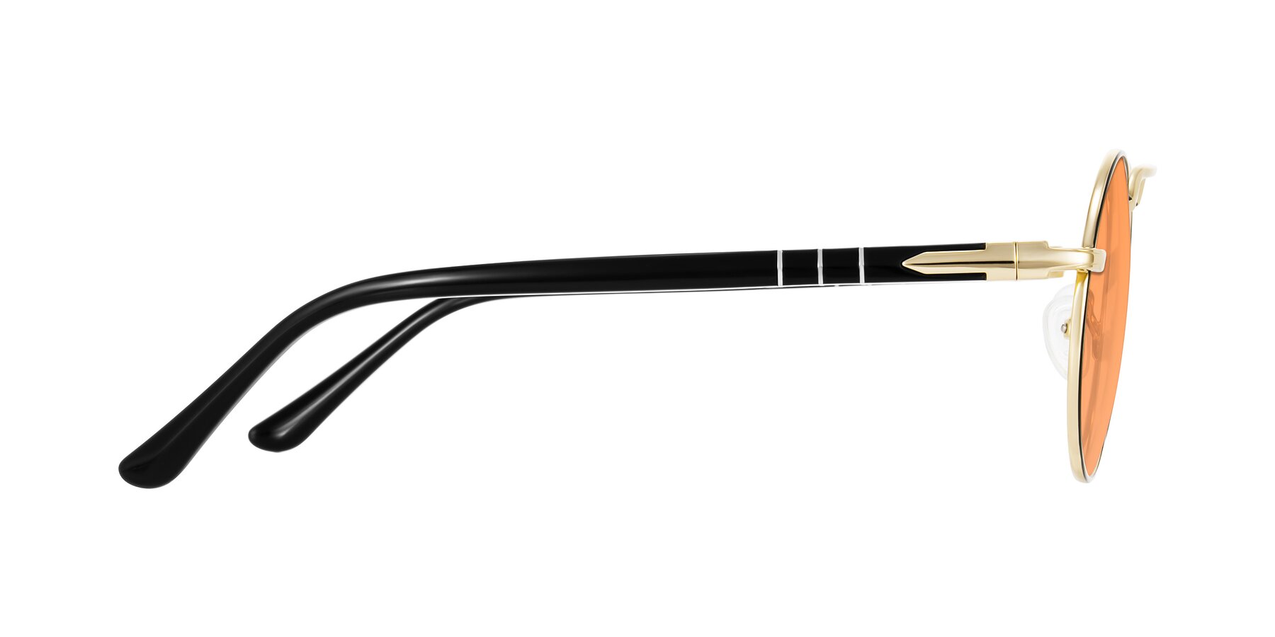 Side of Parrong in Black/Gold with Medium Orange Tinted Lenses