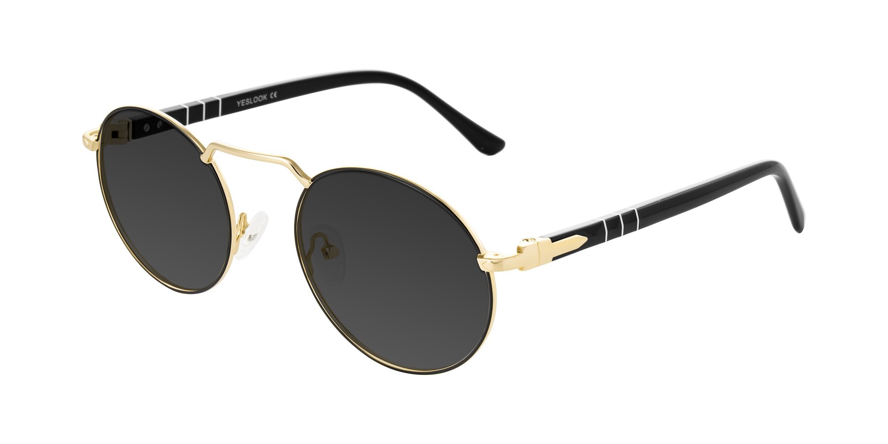 Angle of Parrong in Black/Gold with Gray Tinted Lenses
