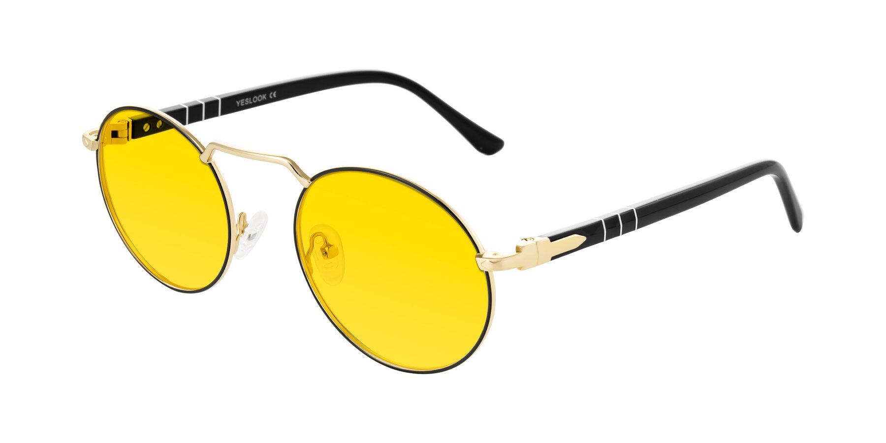 Angle of Parrong in Black/Gold with Yellow Tinted Lenses