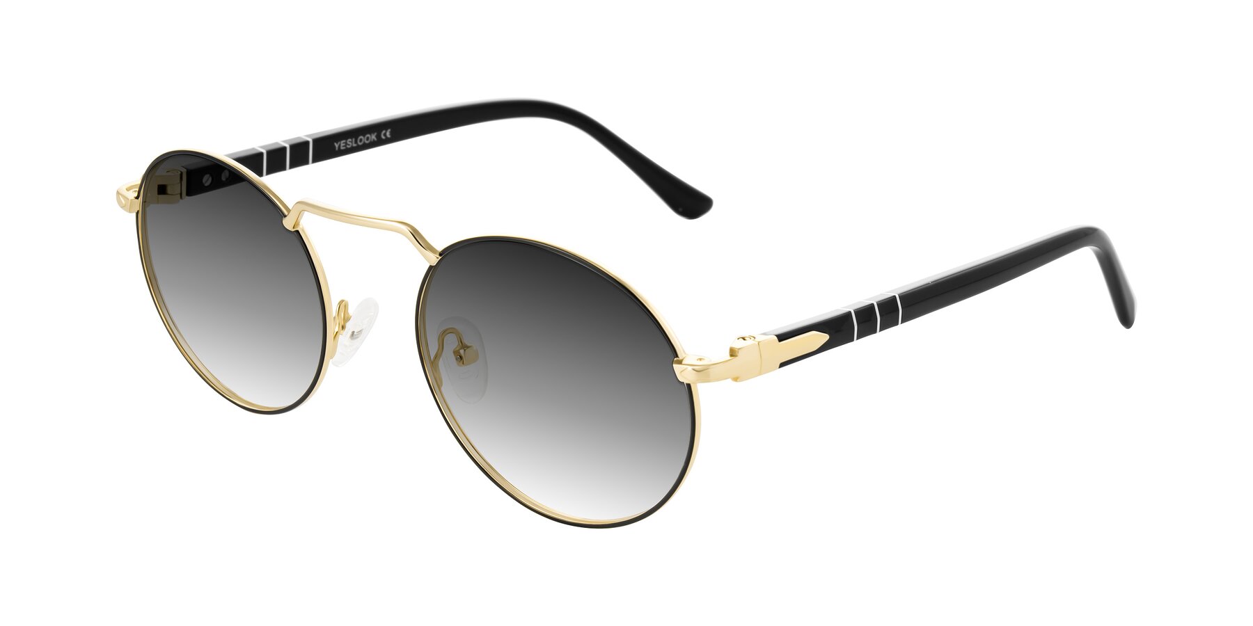 Angle of Parrong in Black/Gold with Gray Gradient Lenses