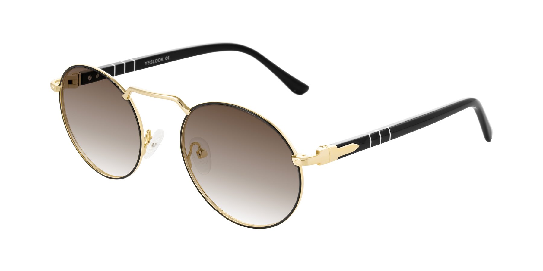 Angle of Parrong in Black/Gold with Brown Gradient Lenses