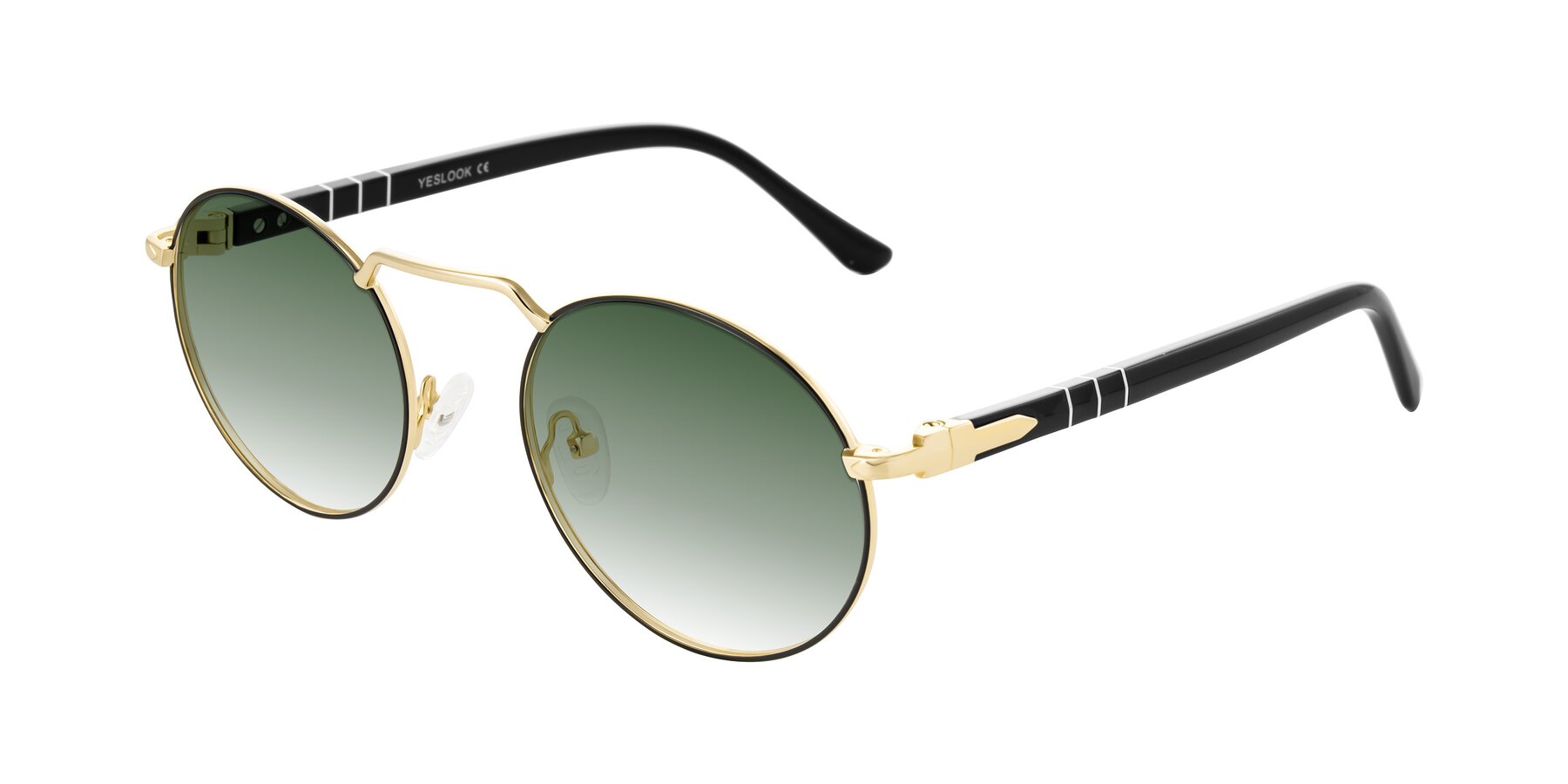 Angle of Parrong in Black/Gold with Green Gradient Lenses