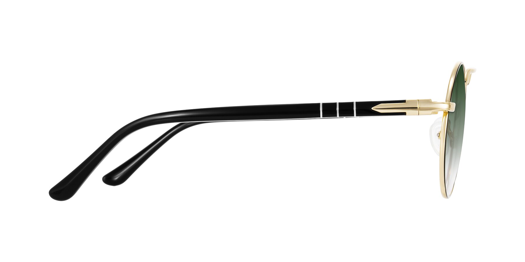 Side of Parrong in Black/Gold with Green Gradient Lenses