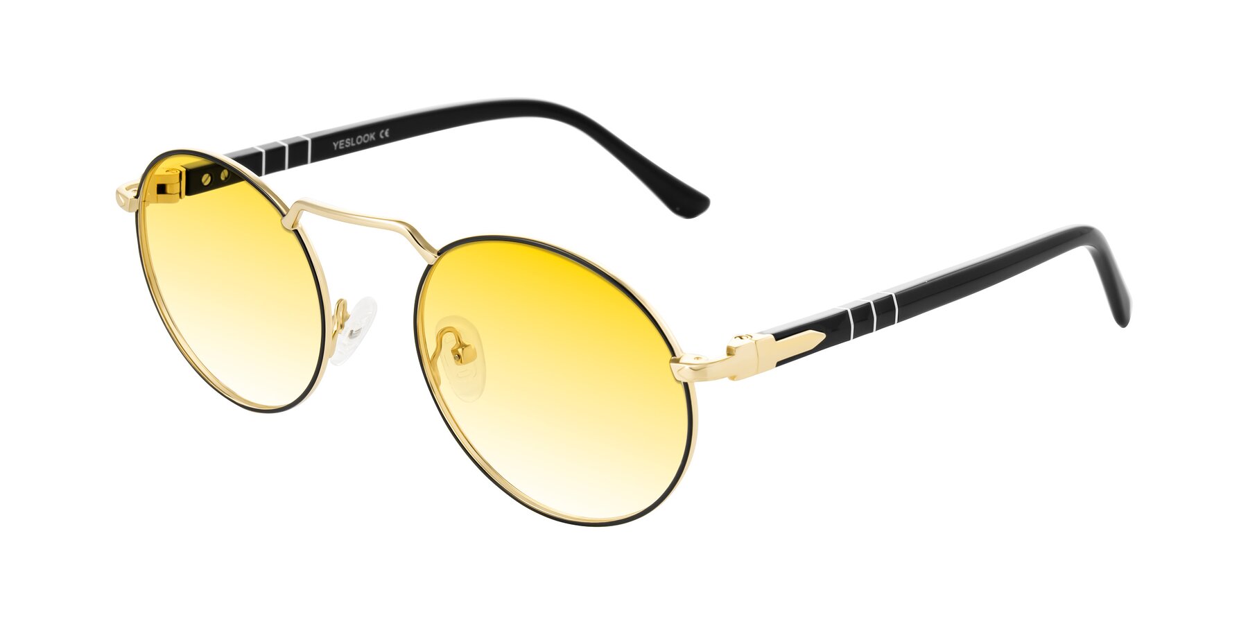 Angle of Parrong in Black/Gold with Yellow Gradient Lenses