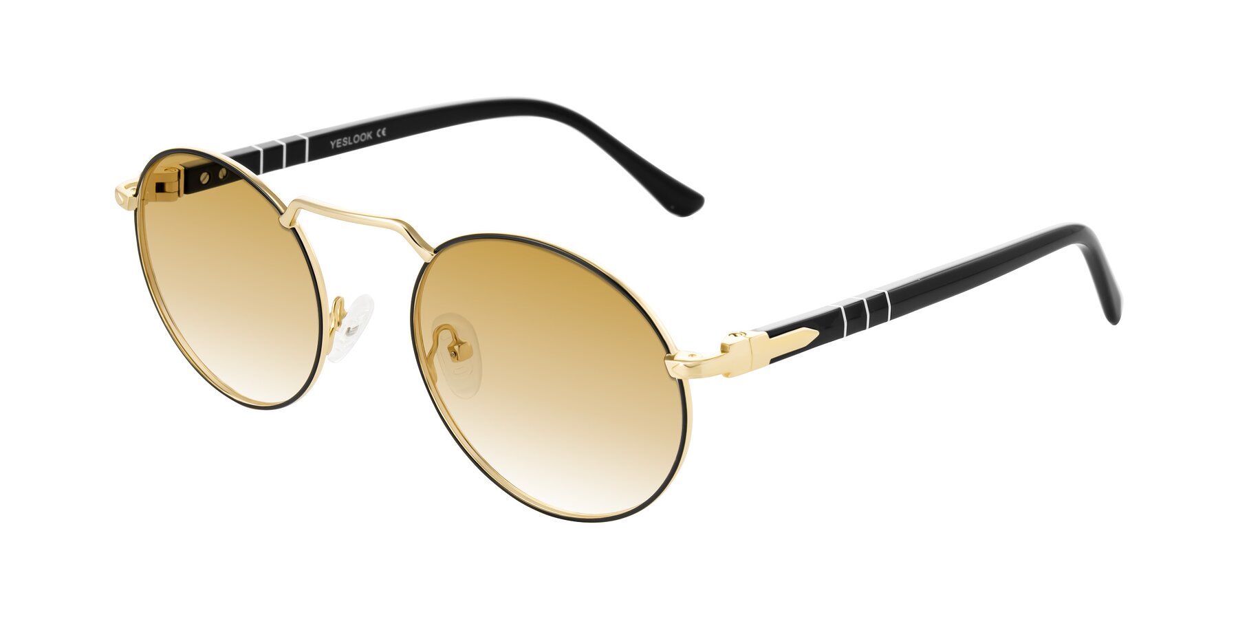 Angle of Parrong in Black/Gold with Champagne Gradient Lenses